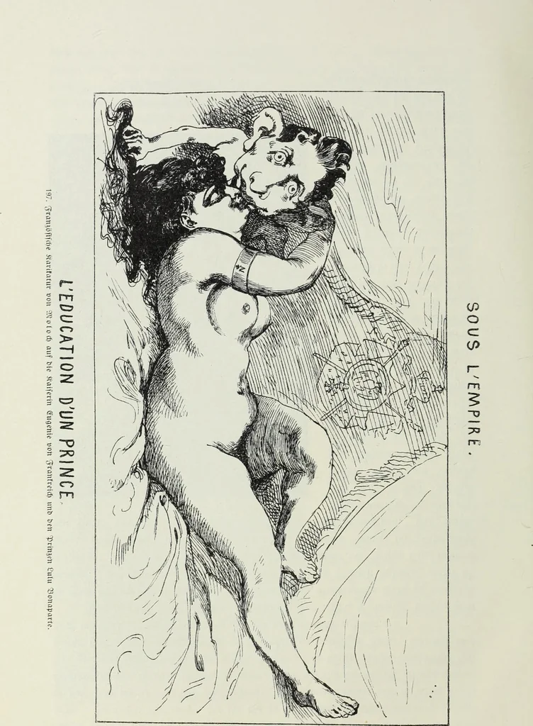 An illustration from Europas Fürsten im Sittenspiegel der Karikatur, mit 468 Textillustrationen und 72 farbigen Kunstblättern nach seltenen und amüsanten Karikaturen, aus allen Ländern und Zeitepochen, 1908, leaf 305