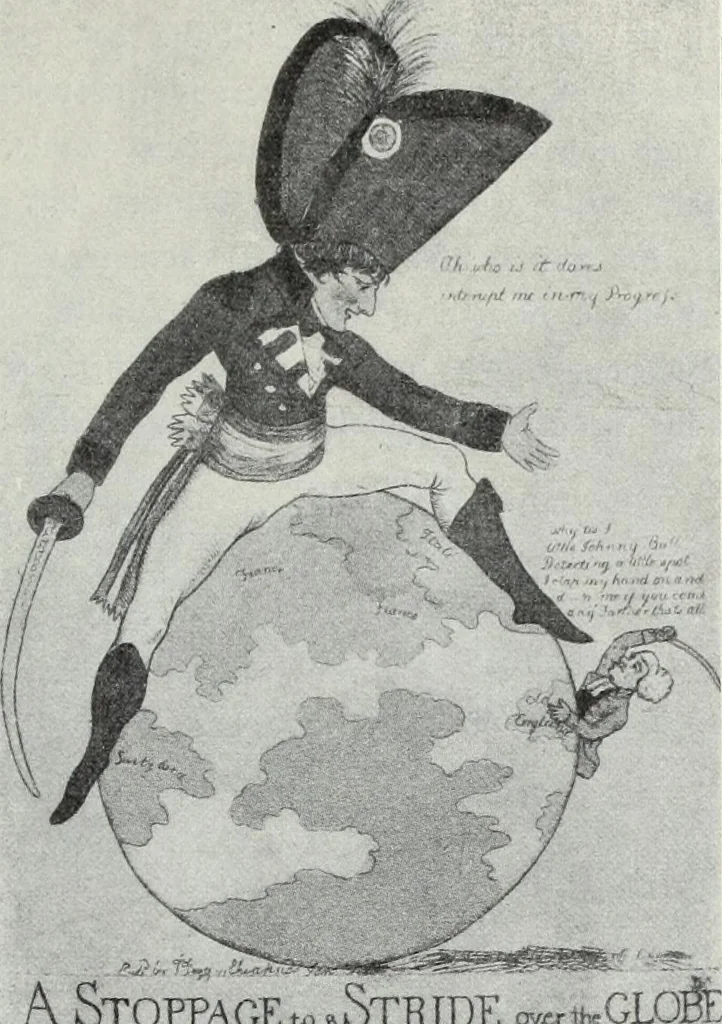 An illustration from Europas Fürsten im Sittenspiegel der Karikatur, mit 468 Textillustrationen und 72 farbigen Kunstblättern nach seltenen und amüsanten Karikaturen, aus allen Ländern und Zeitepochen, 1908, leaf 315