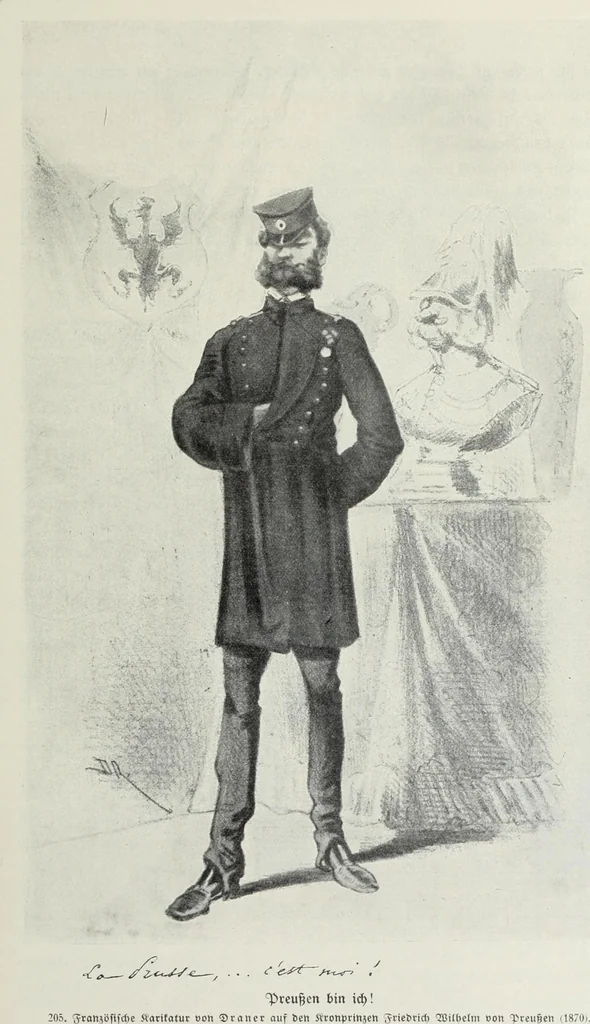 An illustration from Europas Fürsten im Sittenspiegel der Karikatur, mit 468 Textillustrationen und 72 farbigen Kunstblättern nach seltenen und amüsanten Karikaturen, aus allen Ländern und Zeitepochen, 1908, leaf 317