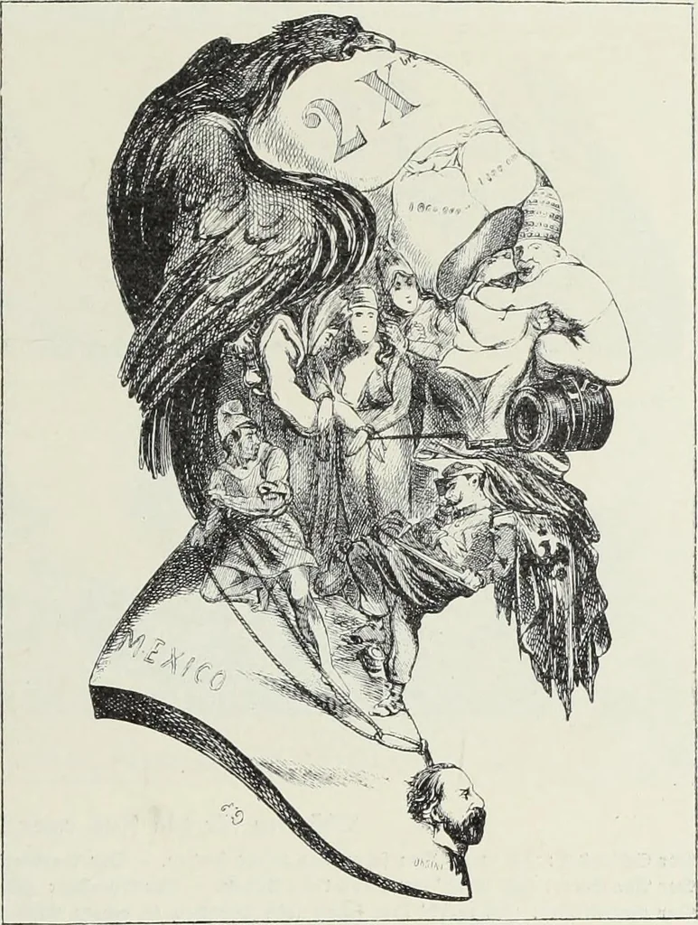 An illustration from Europas Fürsten im Sittenspiegel der Karikatur, mit 468 Textillustrationen und 72 farbigen Kunstblättern nach seltenen und amüsanten Karikaturen, aus allen Ländern und Zeitepochen, 1908, leaf 319