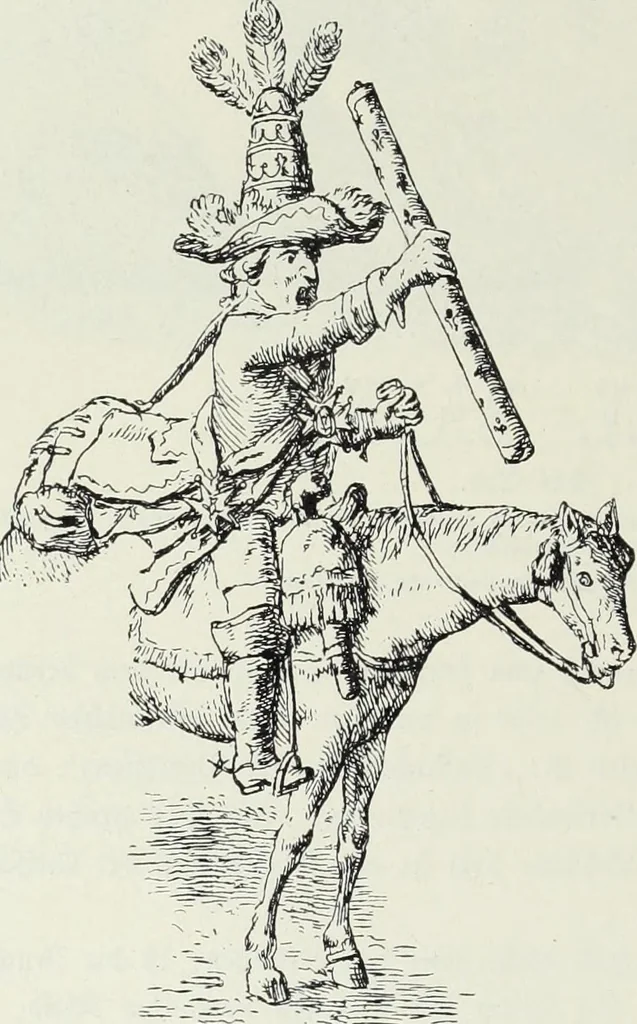 An illustration from Europas Fürsten im Sittenspiegel der Karikatur, mit 468 Textillustrationen und 72 farbigen Kunstblättern nach seltenen und amüsanten Karikaturen, aus allen Ländern und Zeitepochen, 1908, leaf 336