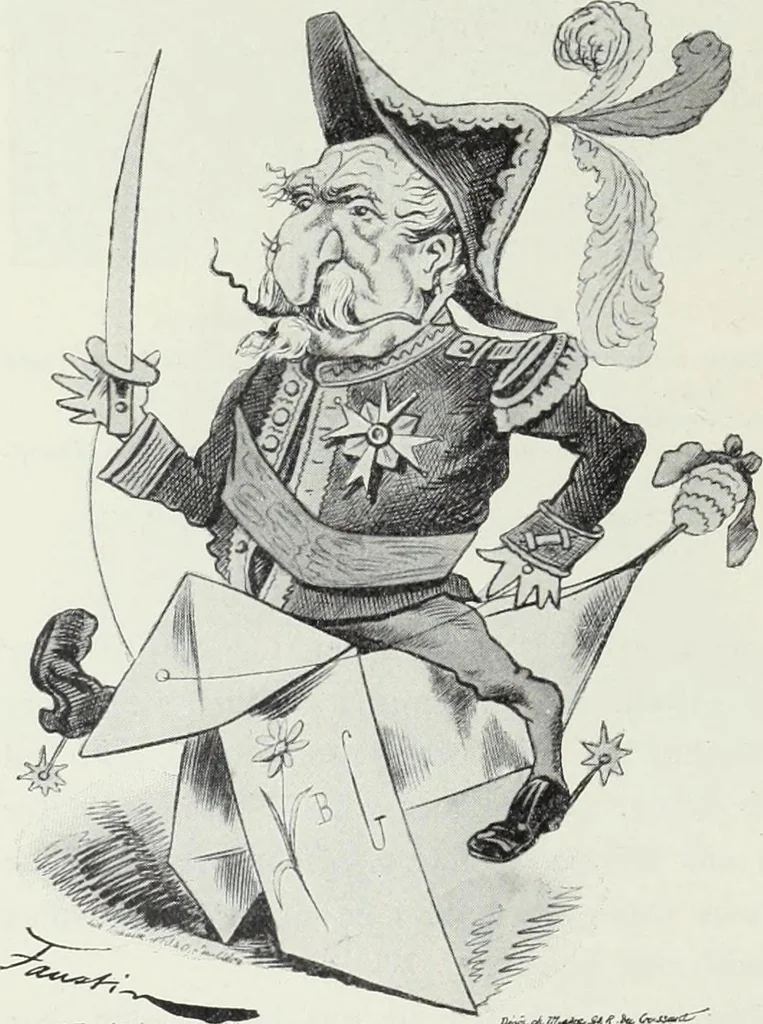 An illustration from Europas Fürsten im Sittenspiegel der Karikatur, mit 468 Textillustrationen und 72 farbigen Kunstblättern nach seltenen und amüsanten Karikaturen, aus allen Ländern und Zeitepochen, 1908, leaf 342