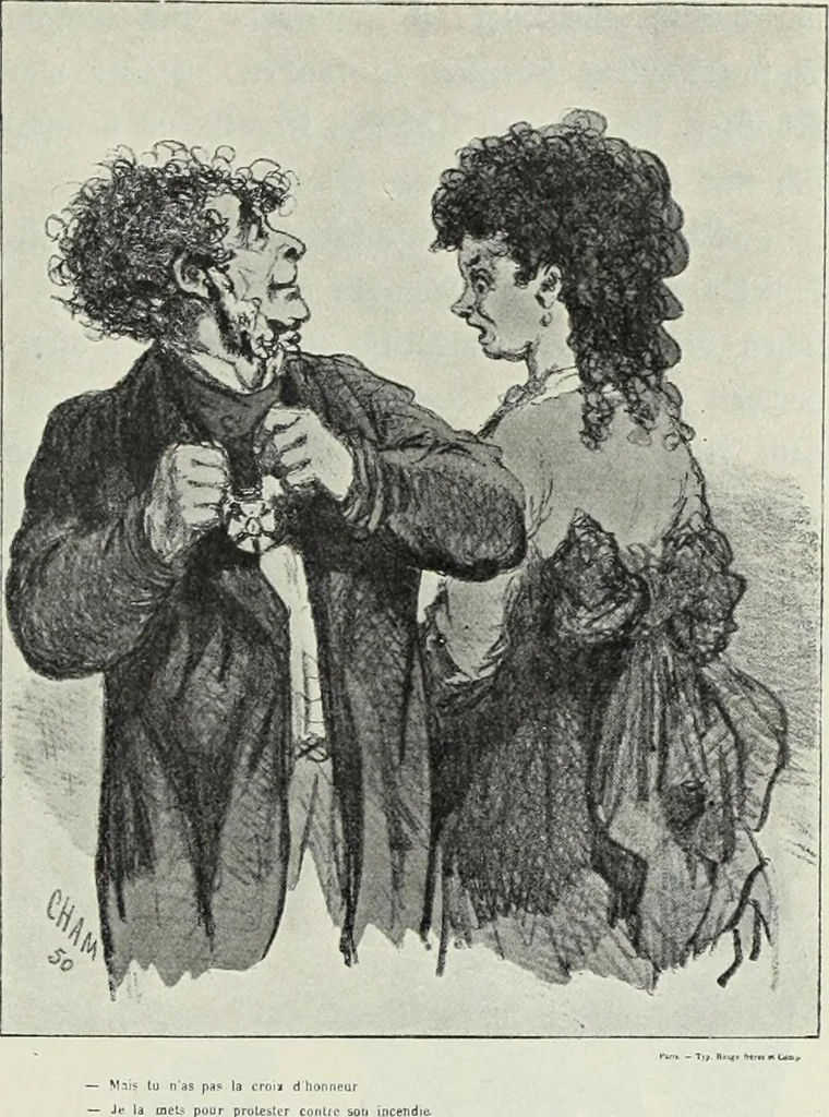 An illustration from Europas Fürsten im Sittenspiegel der Karikatur, mit 468 Textillustrationen und 72 farbigen Kunstblättern nach seltenen und amüsanten Karikaturen, aus allen Ländern und Zeitepochen, 1908, leaf 353