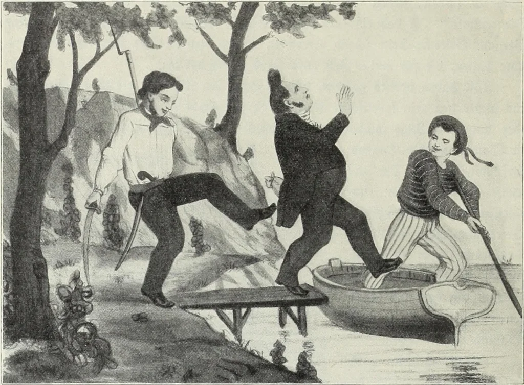 An illustration from Europas Fürsten im Sittenspiegel der Karikatur, mit 468 Textillustrationen und 72 farbigen Kunstblättern nach seltenen und amüsanten Karikaturen, aus allen Ländern und Zeitepochen, 1908, leaf 370