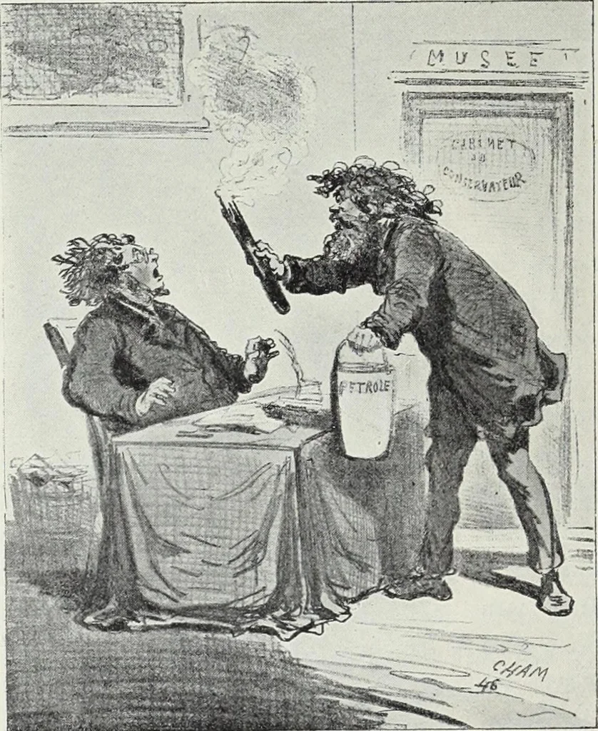 An illustration from Europas Fürsten im Sittenspiegel der Karikatur, mit 468 Textillustrationen und 72 farbigen Kunstblättern nach seltenen und amüsanten Karikaturen, aus allen Ländern und Zeitepochen, 1908, leaf 372