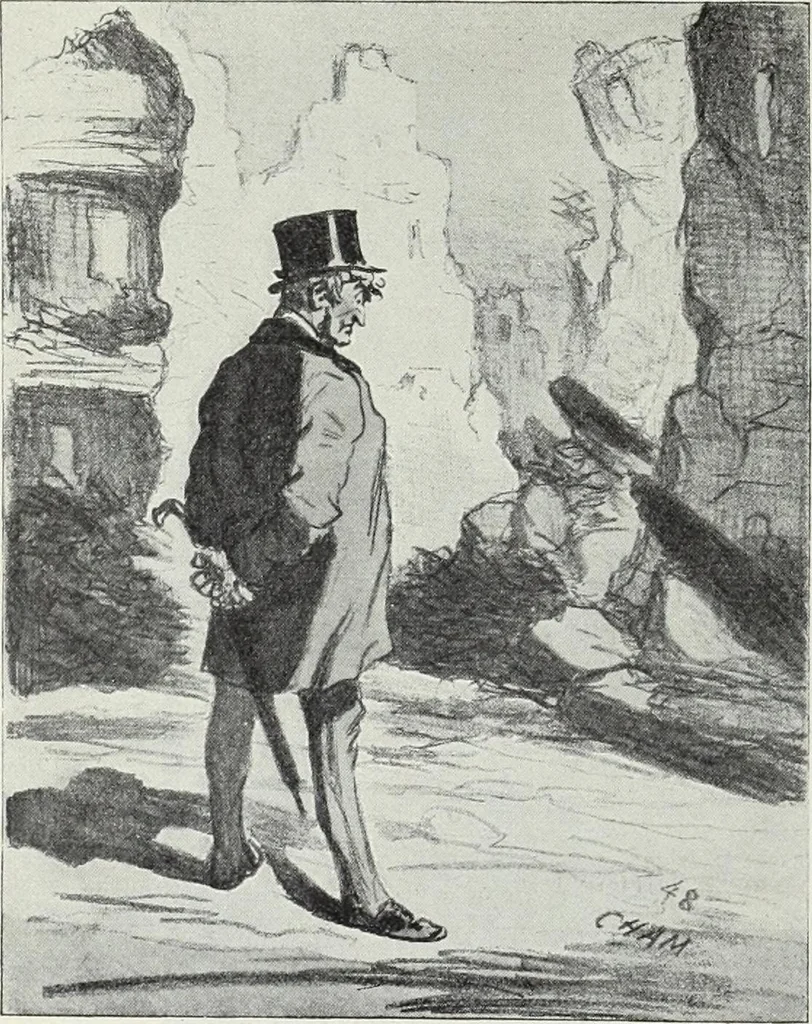 An illustration from Europas Fürsten im Sittenspiegel der Karikatur, mit 468 Textillustrationen und 72 farbigen Kunstblättern nach seltenen und amüsanten Karikaturen, aus allen Ländern und Zeitepochen, 1908, leaf 374