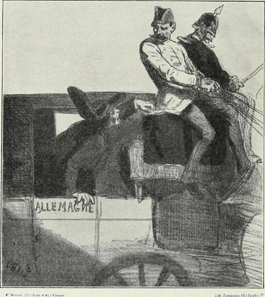 An illustration from Europas Fürsten im Sittenspiegel der Karikatur, mit 468 Textillustrationen und 72 farbigen Kunstblättern nach seltenen und amüsanten Karikaturen, aus allen Ländern und Zeitepochen, 1908, leaf 382
