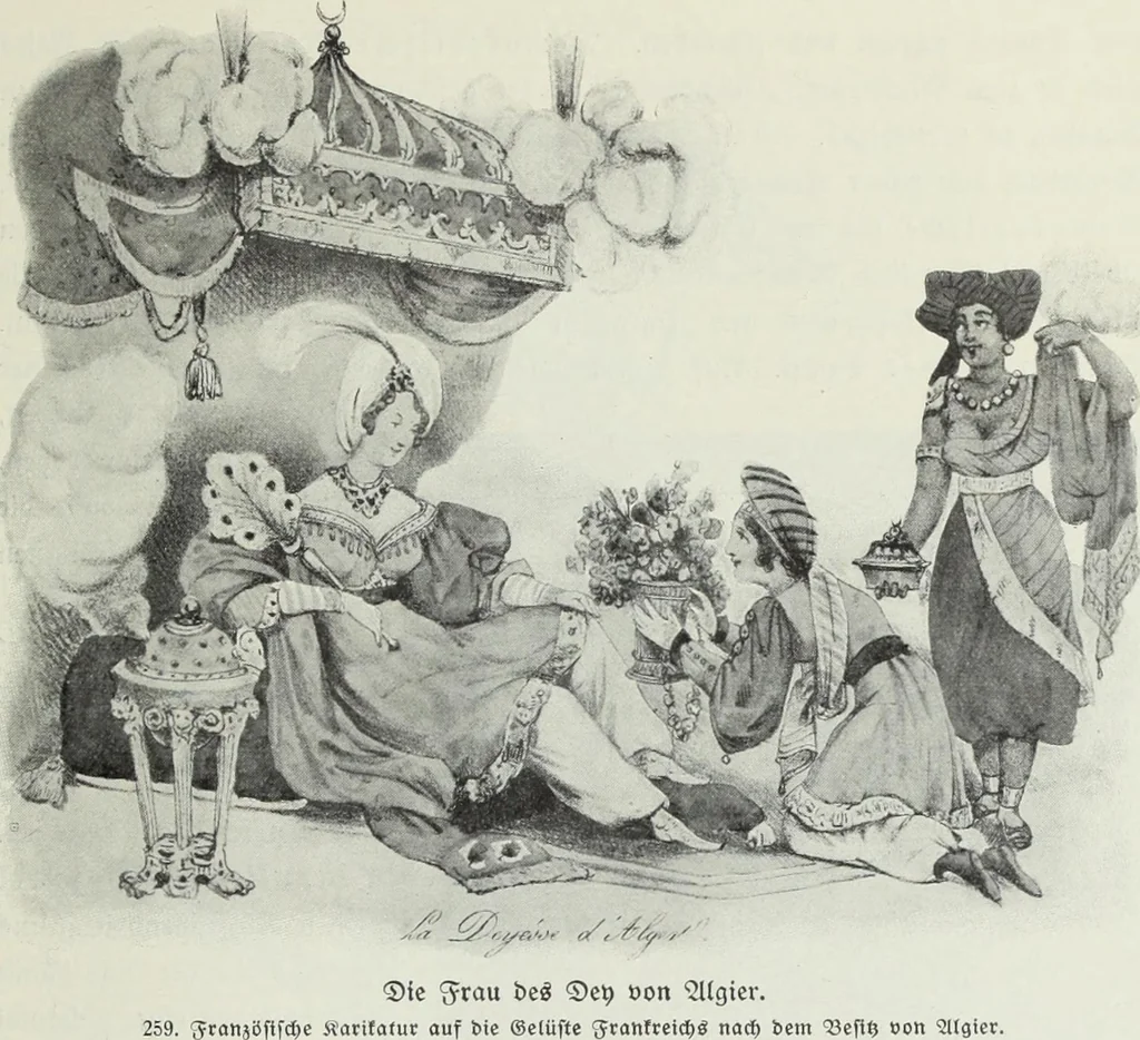 An illustration from Europas Fürsten im Sittenspiegel der Karikatur, mit 468 Textillustrationen und 72 farbigen Kunstblättern nach seltenen und amüsanten Karikaturen, aus allen Ländern und Zeitepochen, 1908, leaf 395