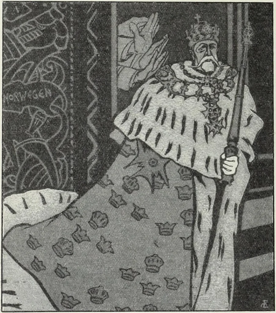 An illustration from Europas Fürsten im Sittenspiegel der Karikatur, mit 468 Textillustrationen und 72 farbigen Kunstblättern nach seltenen und amüsanten Karikaturen, aus allen Ländern und Zeitepochen, 1908, leaf 396