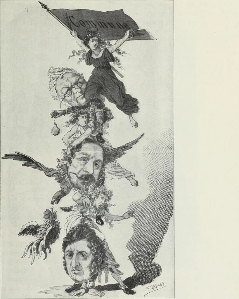 An illustration from Europas Fürsten im Sittenspiegel der Karikatur, mit 468 Textillustrationen und 72 farbigen Kunstblättern nach seltenen und amüsanten Karikaturen, aus allen Ländern und Zeitepochen, 1908, leaf 397