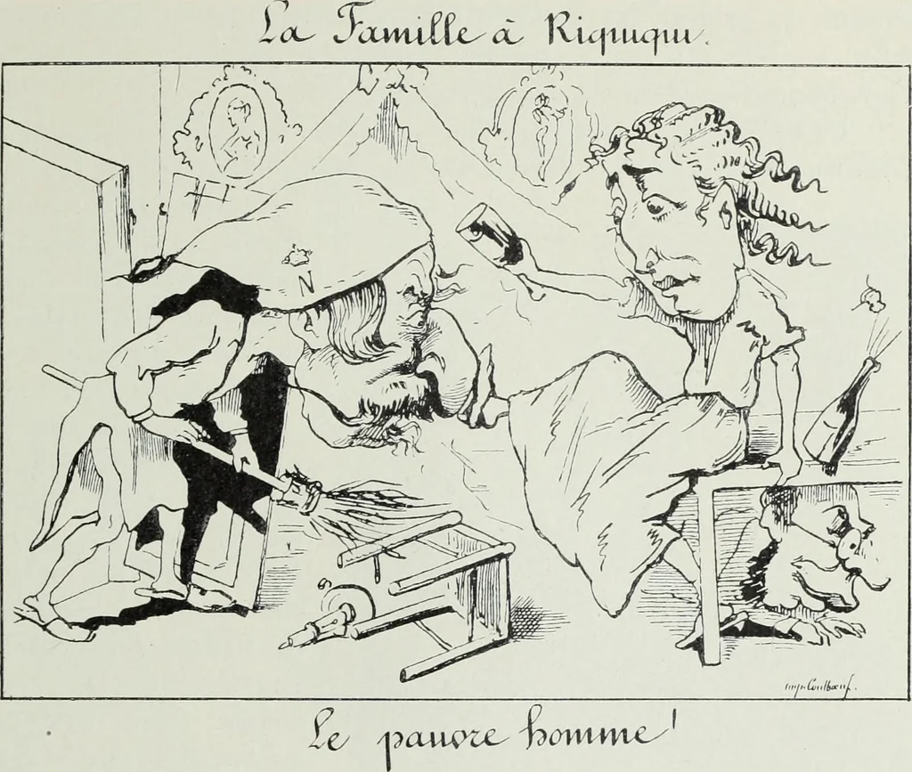An illustration from Europas Fürsten im Sittenspiegel der Karikatur, mit 468 Textillustrationen und 72 farbigen Kunstblättern nach seltenen und amüsanten Karikaturen, aus allen Ländern und Zeitepochen, 1908, leaf 431