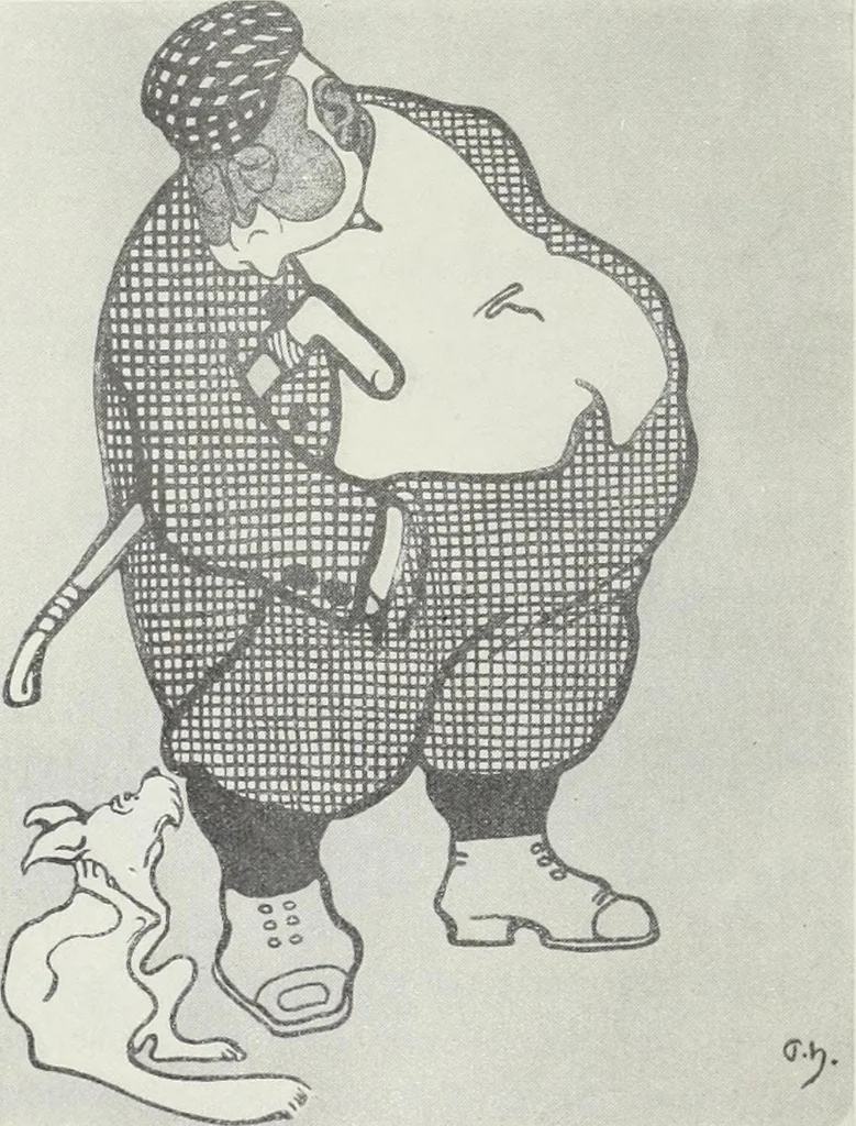 An illustration from Europas Fürsten im Sittenspiegel der Karikatur, mit 468 Textillustrationen und 72 farbigen Kunstblättern nach seltenen und amüsanten Karikaturen, aus allen Ländern und Zeitepochen, 1908, leaf 442