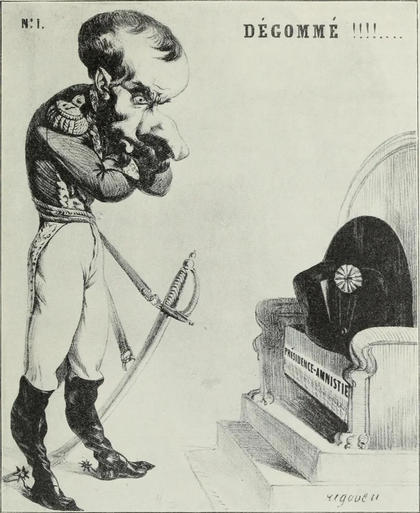 An illustration from Europas Fürsten im Sittenspiegel der Karikatur, mit 468 Textillustrationen und 72 farbigen Kunstblättern nach seltenen und amüsanten Karikaturen, aus allen Ländern und Zeitepochen, 1908, leaf 445