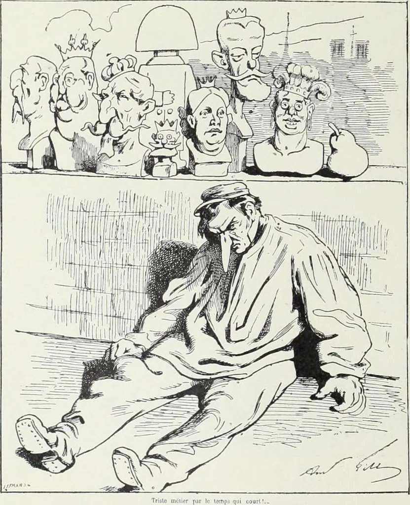 An illustration from Europas Fürsten im Sittenspiegel der Karikatur, mit 468 Textillustrationen und 72 farbigen Kunstblättern nach seltenen und amüsanten Karikaturen, aus allen Ländern und Zeitepochen, 1908, leaf 456