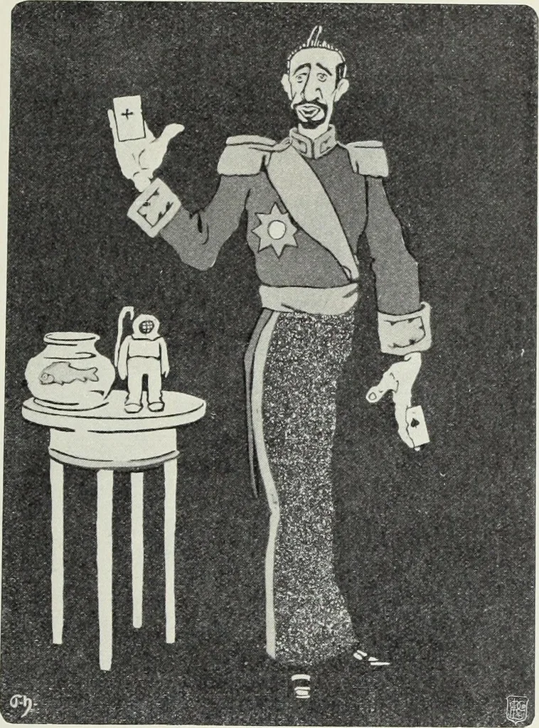 An illustration from Europas Fürsten im Sittenspiegel der Karikatur, mit 468 Textillustrationen und 72 farbigen Kunstblättern nach seltenen und amüsanten Karikaturen, aus allen Ländern und Zeitepochen, 1908, leaf 459