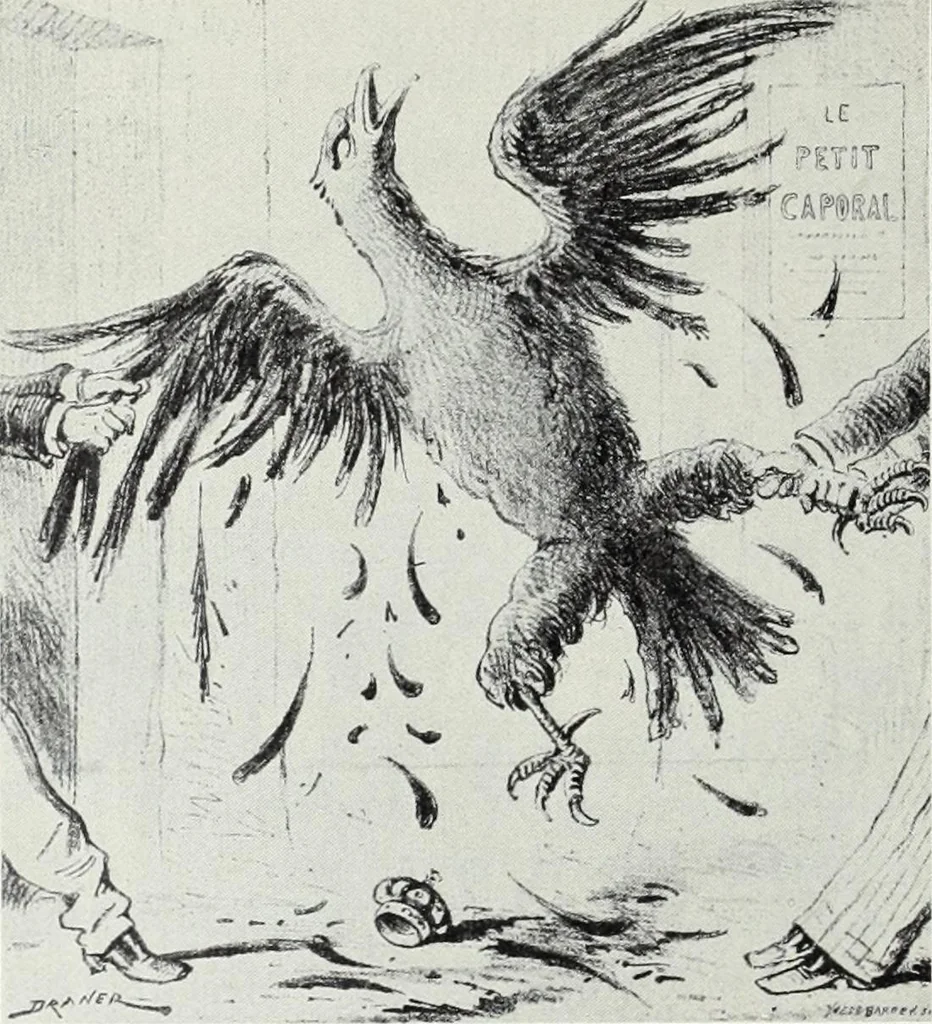 An illustration from Europas Fürsten im Sittenspiegel der Karikatur, mit 468 Textillustrationen und 72 farbigen Kunstblättern nach seltenen und amüsanten Karikaturen, aus allen Ländern und Zeitepochen, 1908, leaf 468