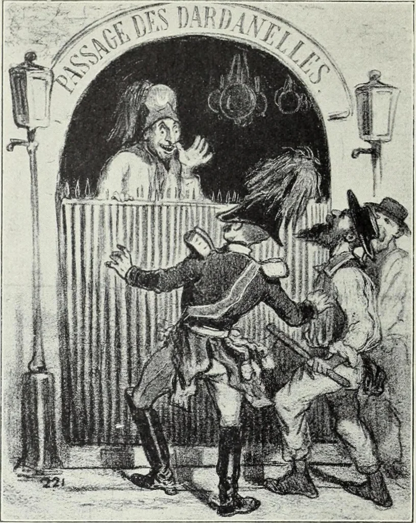 An illustration from Europas Fürsten im Sittenspiegel der Karikatur, mit 468 Textillustrationen und 72 farbigen Kunstblättern nach seltenen und amüsanten Karikaturen, aus allen Ländern und Zeitepochen, 1908, leaf 472