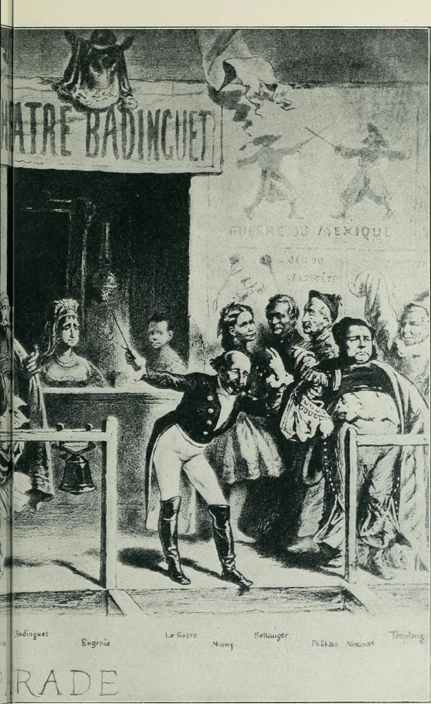 An illustration from Europas Fürsten im Sittenspiegel der Karikatur, mit 468 Textillustrationen und 72 farbigen Kunstblättern nach seltenen und amüsanten Karikaturen, aus allen Ländern und Zeitepochen, 1908, leaf 475