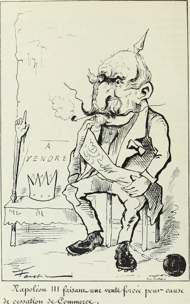 An illustration from Europas Fürsten im Sittenspiegel der Karikatur, mit 468 Textillustrationen und 72 farbigen Kunstblättern nach seltenen und amüsanten Karikaturen, aus allen Ländern und Zeitepochen, 1908, leaf 480