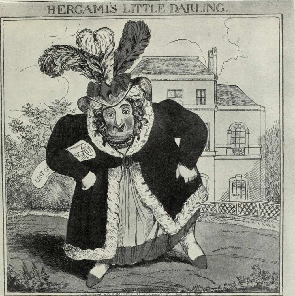 An illustration from Europas Fürsten im Sittenspiegel der Karikatur, mit 468 Textillustrationen und 72 farbigen Kunstblättern nach seltenen und amüsanten Karikaturen, aus allen Ländern und Zeitepochen, 1908, leaf 49