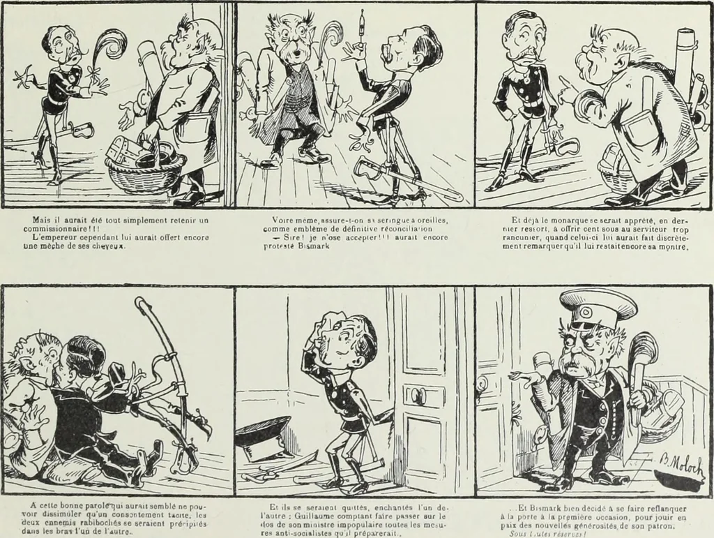 An illustration from Europas Fürsten im Sittenspiegel der Karikatur, mit 468 Textillustrationen und 72 farbigen Kunstblättern nach seltenen und amüsanten Karikaturen, aus allen Ländern und Zeitepochen, 1908, leaf 491