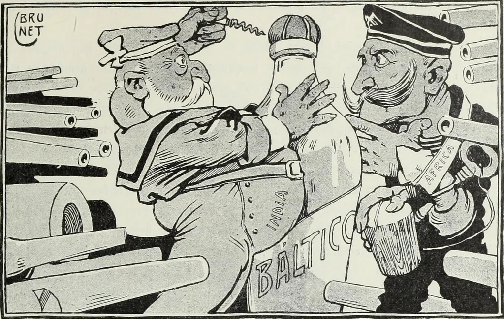 An illustration from Europas Fürsten im Sittenspiegel der Karikatur, mit 468 Textillustrationen und 72 farbigen Kunstblättern nach seltenen und amüsanten Karikaturen, aus allen Ländern und Zeitepochen, 1908, leaf 511