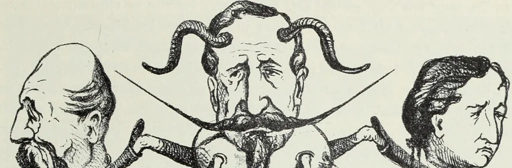 An illustration from Europas Fürsten im Sittenspiegel der Karikatur, mit 468 Textillustrationen und 72 farbigen Kunstblättern nach seltenen und amüsanten Karikaturen, aus allen Ländern und Zeitepochen, 1908, leaf 517