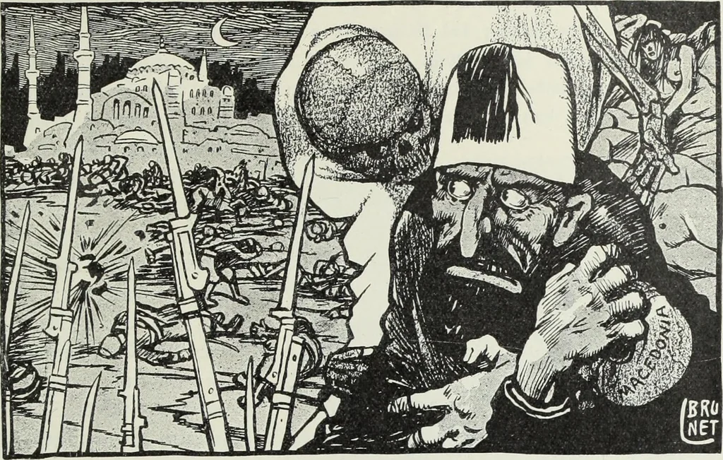 An illustration from Europas Fürsten im Sittenspiegel der Karikatur, mit 468 Textillustrationen und 72 farbigen Kunstblättern nach seltenen und amüsanten Karikaturen, aus allen Ländern und Zeitepochen, 1908, leaf 519