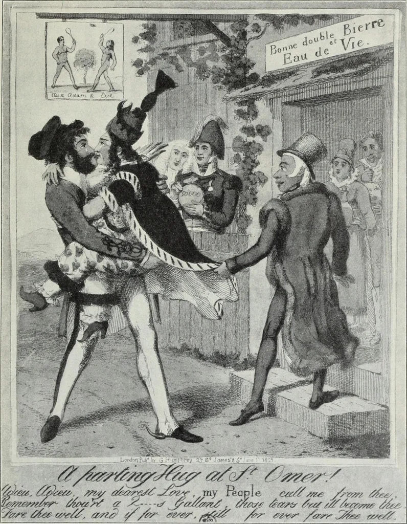 An illustration from Europas Fürsten im Sittenspiegel der Karikatur, mit 468 Textillustrationen und 72 farbigen Kunstblättern nach seltenen und amüsanten Karikaturen, aus allen Ländern und Zeitepochen, 1908, leaf 53
