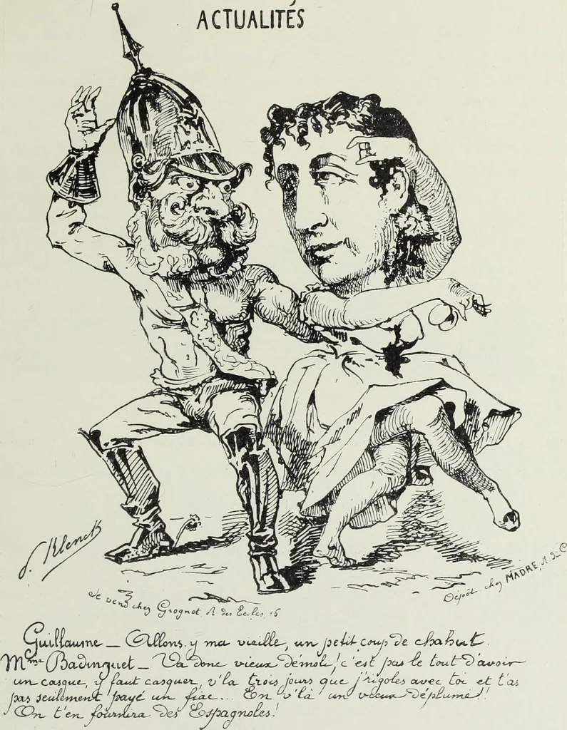 An illustration from Europas Fürsten im Sittenspiegel der Karikatur, mit 468 Textillustrationen und 72 farbigen Kunstblättern nach seltenen und amüsanten Karikaturen, aus allen Ländern und Zeitepochen, 1908, leaf 541