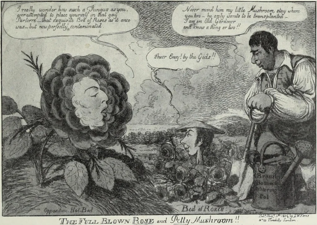 An illustration from Europas Fürsten im Sittenspiegel der Karikatur, mit 468 Textillustrationen und 72 farbigen Kunstblättern nach seltenen und amüsanten Karikaturen, aus allen Ländern und Zeitepochen, 1908, leaf 543