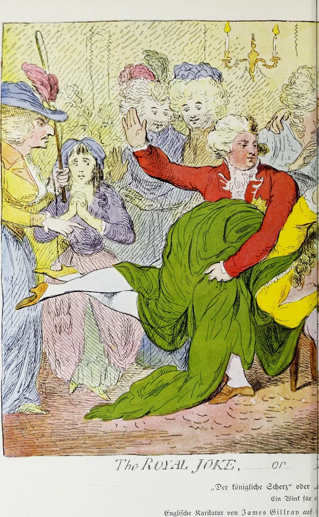 An illustration from Europas Fürsten im Sittenspiegel der Karikatur, mit 468 Textillustrationen und 72 farbigen Kunstblättern nach seltenen und amüsanten Karikaturen, aus allen Ländern und Zeitepochen, 1908, leaf 546