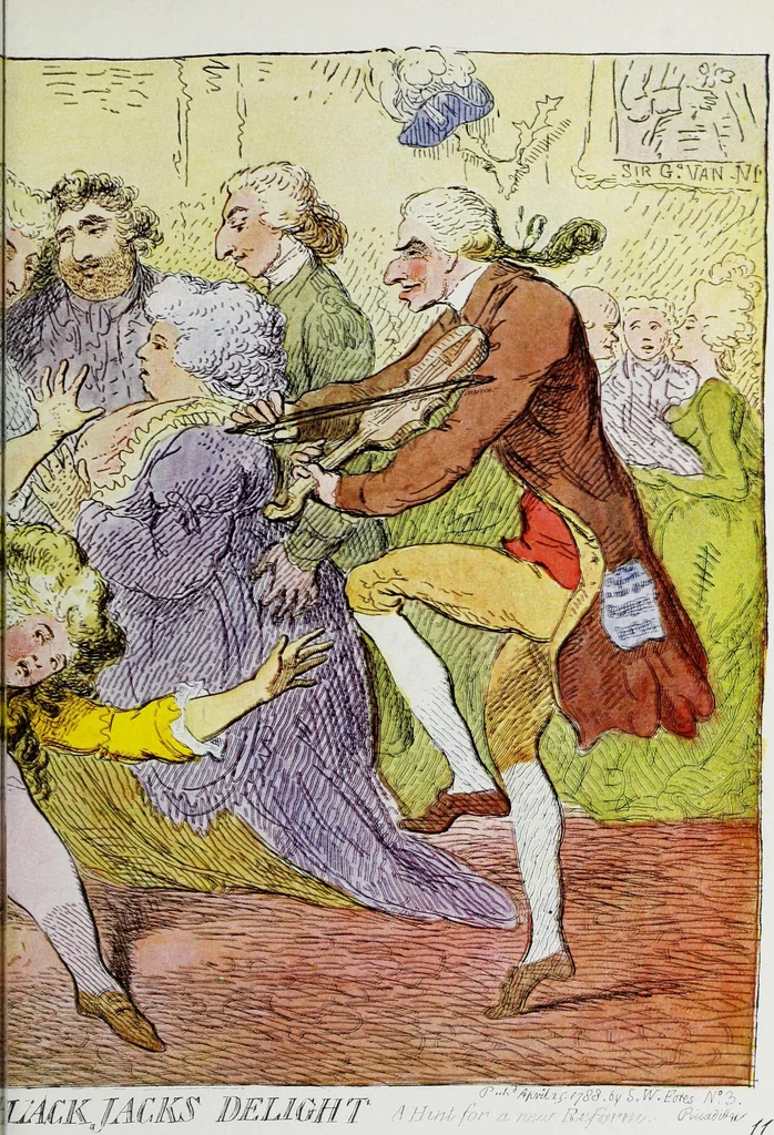 An illustration from Europas Fürsten im Sittenspiegel der Karikatur, mit 468 Textillustrationen und 72 farbigen Kunstblättern nach seltenen und amüsanten Karikaturen, aus allen Ländern und Zeitepochen, 1908, leaf 547