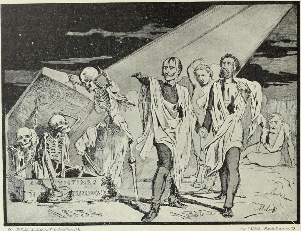 An illustration from Europas Fürsten im Sittenspiegel der Karikatur, mit 468 Textillustrationen und 72 farbigen Kunstblättern nach seltenen und amüsanten Karikaturen, aus allen Ländern und Zeitepochen, 1908, leaf 552