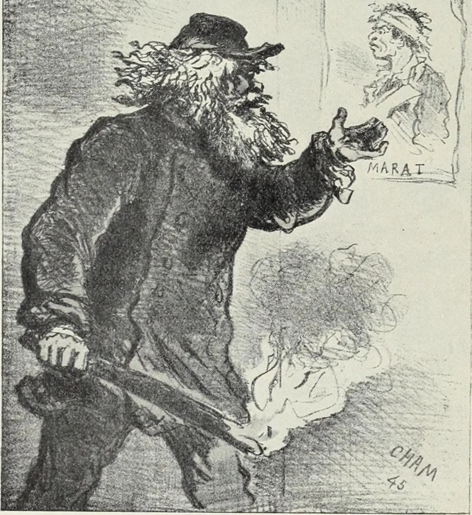 An illustration from Europas Fürsten im Sittenspiegel der Karikatur, mit 468 Textillustrationen und 72 farbigen Kunstblättern nach seltenen und amüsanten Karikaturen, aus allen Ländern und Zeitepochen, 1908, leaf 554
