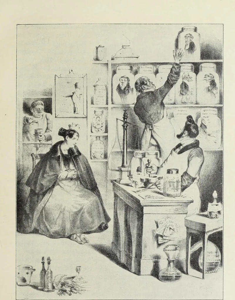 An illustration from Europas Fürsten im Sittenspiegel der Karikatur, mit 468 Textillustrationen und 72 farbigen Kunstblättern nach seltenen und amüsanten Karikaturen, aus allen Ländern und Zeitepochen, 1908, leaf 561