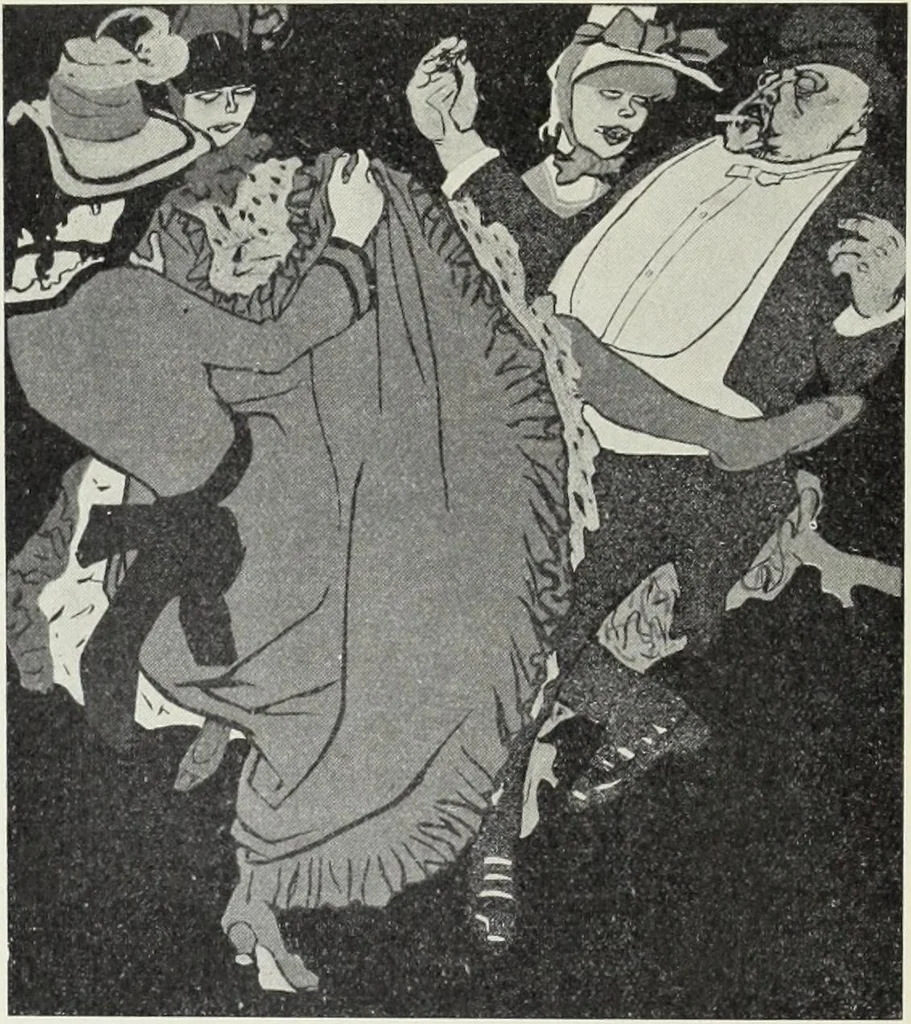 An illustration from Europas Fürsten im Sittenspiegel der Karikatur, mit 468 Textillustrationen und 72 farbigen Kunstblättern nach seltenen und amüsanten Karikaturen, aus allen Ländern und Zeitepochen, 1908, leaf 566