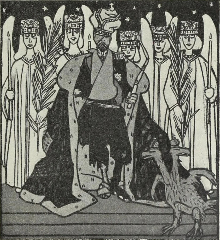 An illustration from Europas Fürsten im Sittenspiegel der Karikatur, mit 468 Textillustrationen und 72 farbigen Kunstblättern nach seltenen und amüsanten Karikaturen, aus allen Ländern und Zeitepochen, 1908, leaf 573