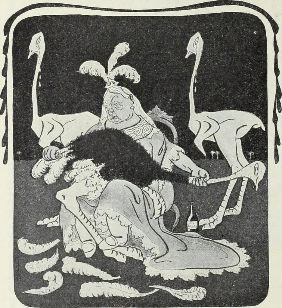 An illustration from Europas Fürsten im Sittenspiegel der Karikatur, mit 468 Textillustrationen und 72 farbigen Kunstblättern nach seltenen und amüsanten Karikaturen, aus allen Ländern und Zeitepochen, 1908, leaf 576