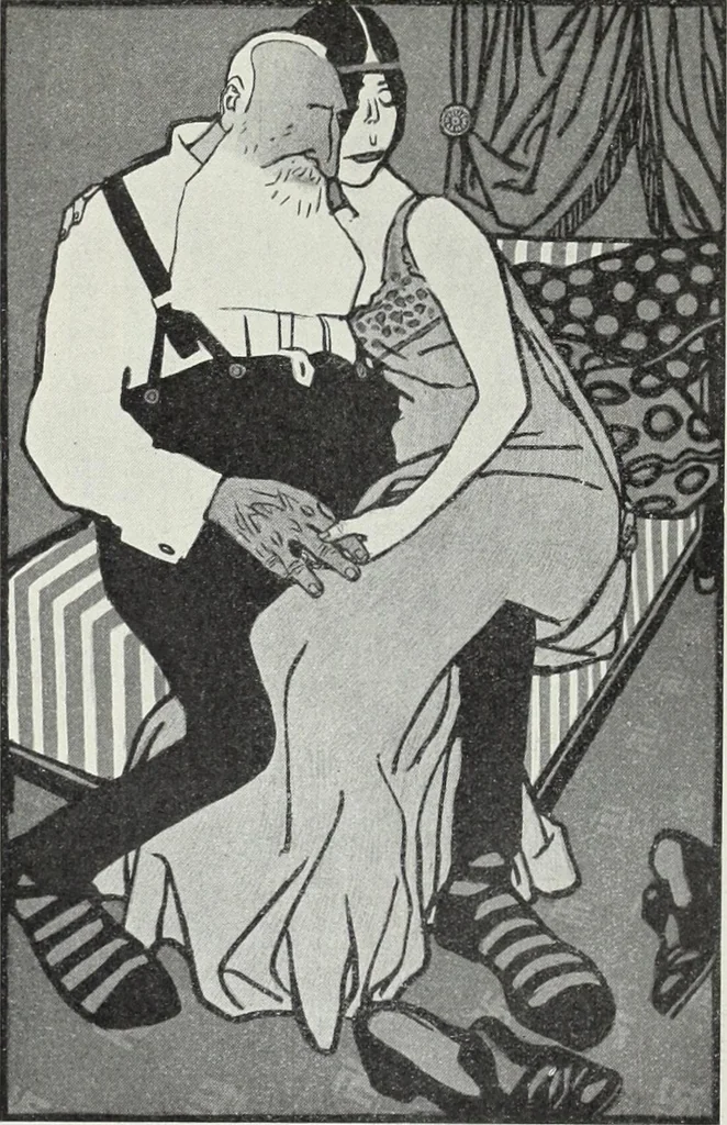 An illustration from Europas Fürsten im Sittenspiegel der Karikatur, mit 468 Textillustrationen und 72 farbigen Kunstblättern nach seltenen und amüsanten Karikaturen, aus allen Ländern und Zeitepochen, 1908, leaf 578