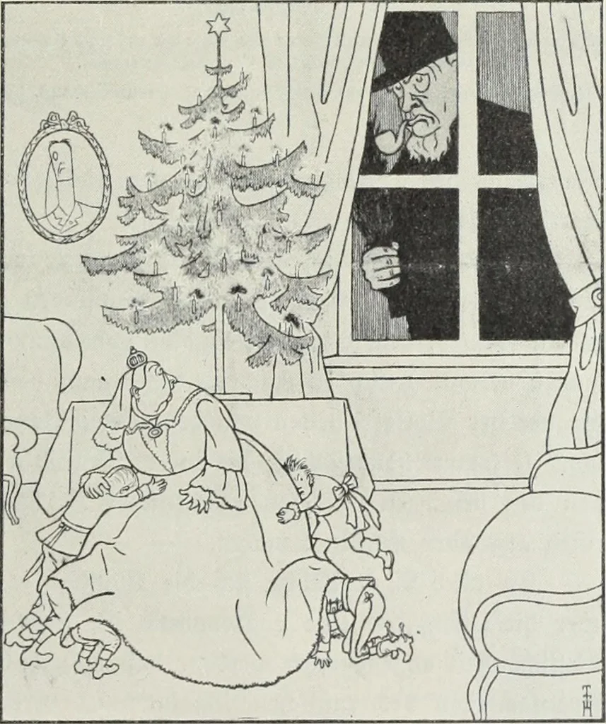 An illustration from Europas Fürsten im Sittenspiegel der Karikatur, mit 468 Textillustrationen und 72 farbigen Kunstblättern nach seltenen und amüsanten Karikaturen, aus allen Ländern und Zeitepochen, 1908, leaf 587