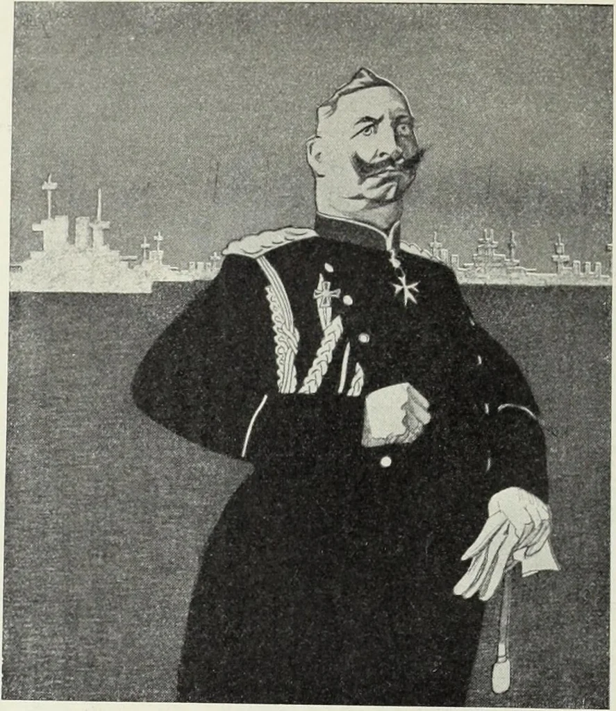 An illustration from Europas Fürsten im Sittenspiegel der Karikatur, mit 468 Textillustrationen und 72 farbigen Kunstblättern nach seltenen und amüsanten Karikaturen, aus allen Ländern und Zeitepochen, 1908, leaf 600