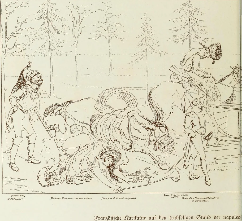 An illustration from Europas Fürsten im Sittenspiegel der Karikatur, mit 468 Textillustrationen und 72 farbigen Kunstblättern nach seltenen und amüsanten Karikaturen, aus allen Ländern und Zeitepochen, 1908, leaf 604