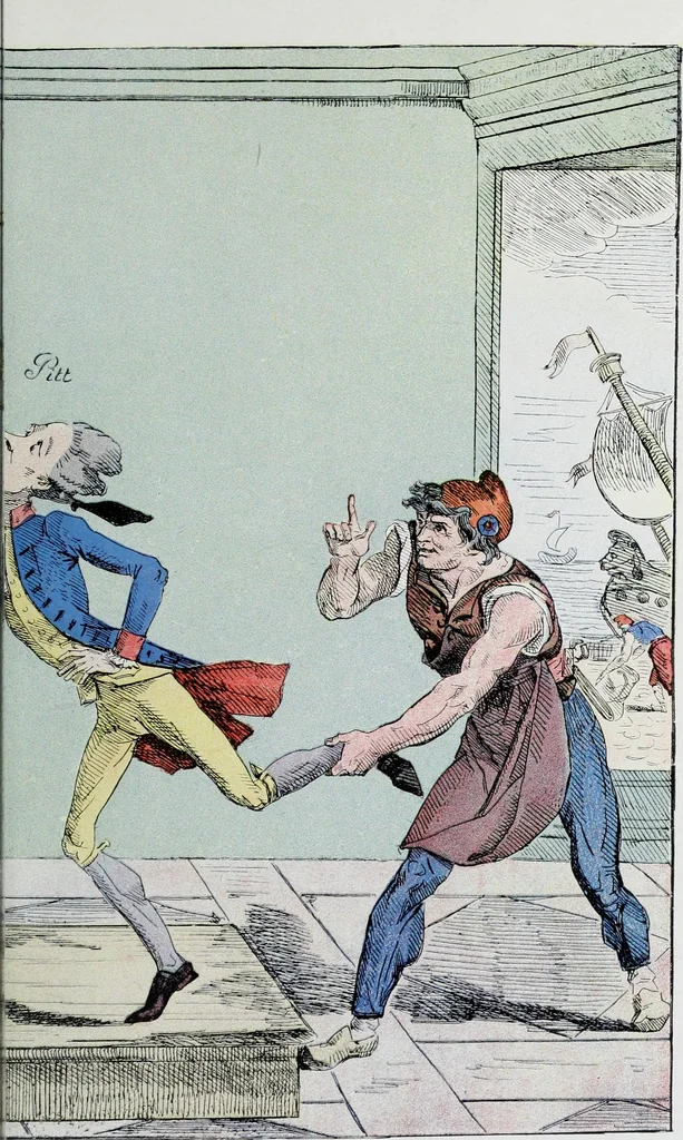 An illustration from Europas Fürsten im Sittenspiegel der Karikatur, mit 468 Textillustrationen und 72 farbigen Kunstblättern nach seltenen und amüsanten Karikaturen, aus allen Ländern und Zeitepochen, 1908, leaf 617
