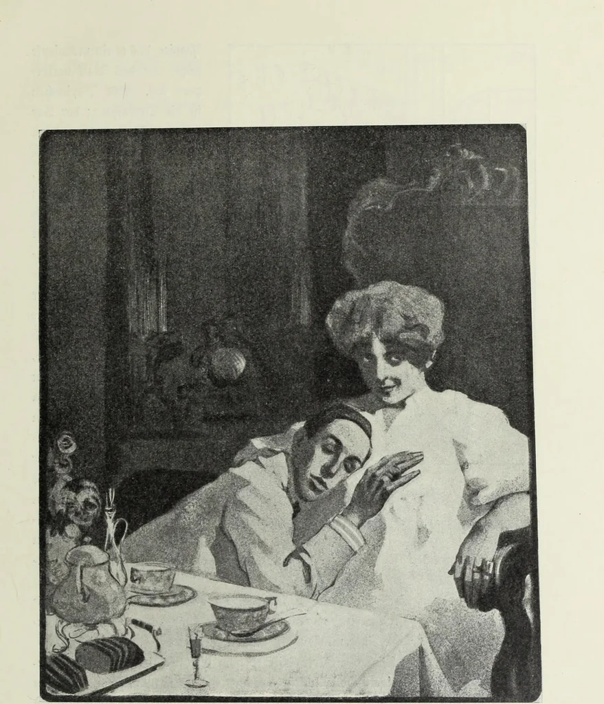 An illustration from Europas Fürsten im Sittenspiegel der Karikatur, mit 468 Textillustrationen und 72 farbigen Kunstblättern nach seltenen und amüsanten Karikaturen, aus allen Ländern und Zeitepochen, 1908, leaf 623