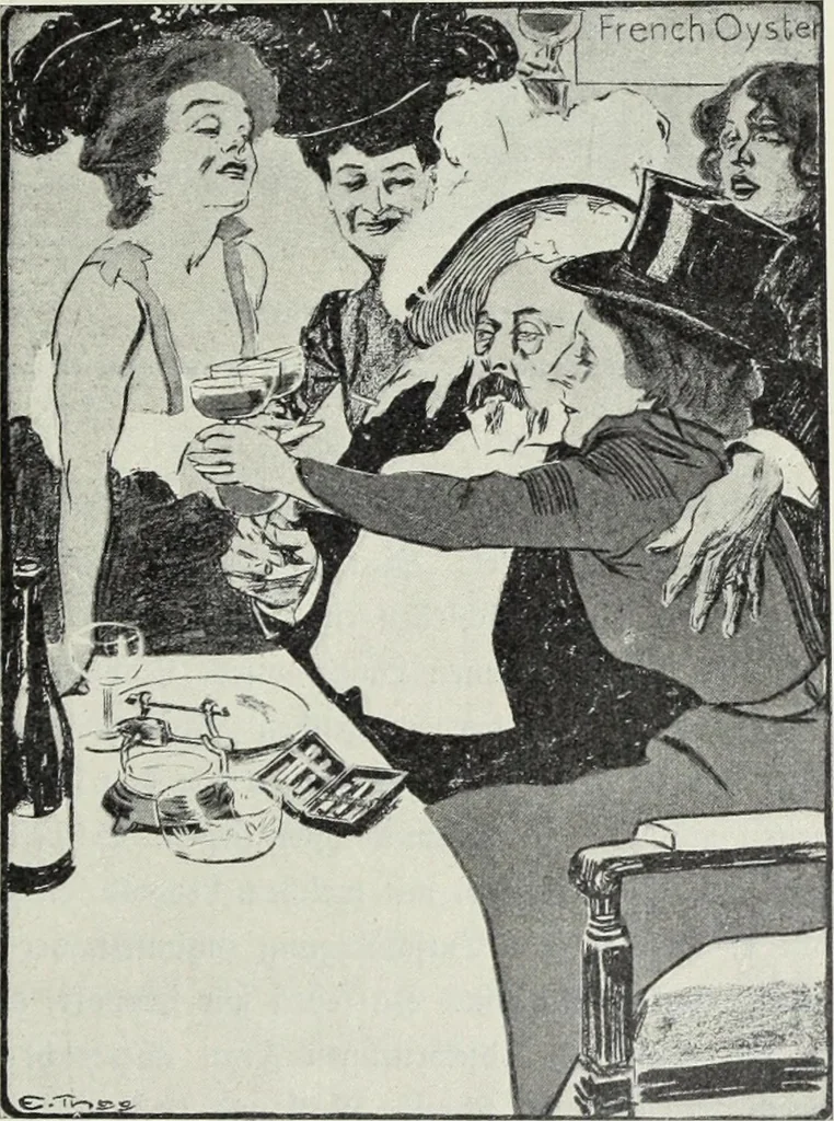 An illustration from Europas Fürsten im Sittenspiegel der Karikatur, mit 468 Textillustrationen und 72 farbigen Kunstblättern nach seltenen und amüsanten Karikaturen, aus allen Ländern und Zeitepochen, 1908, leaf 637