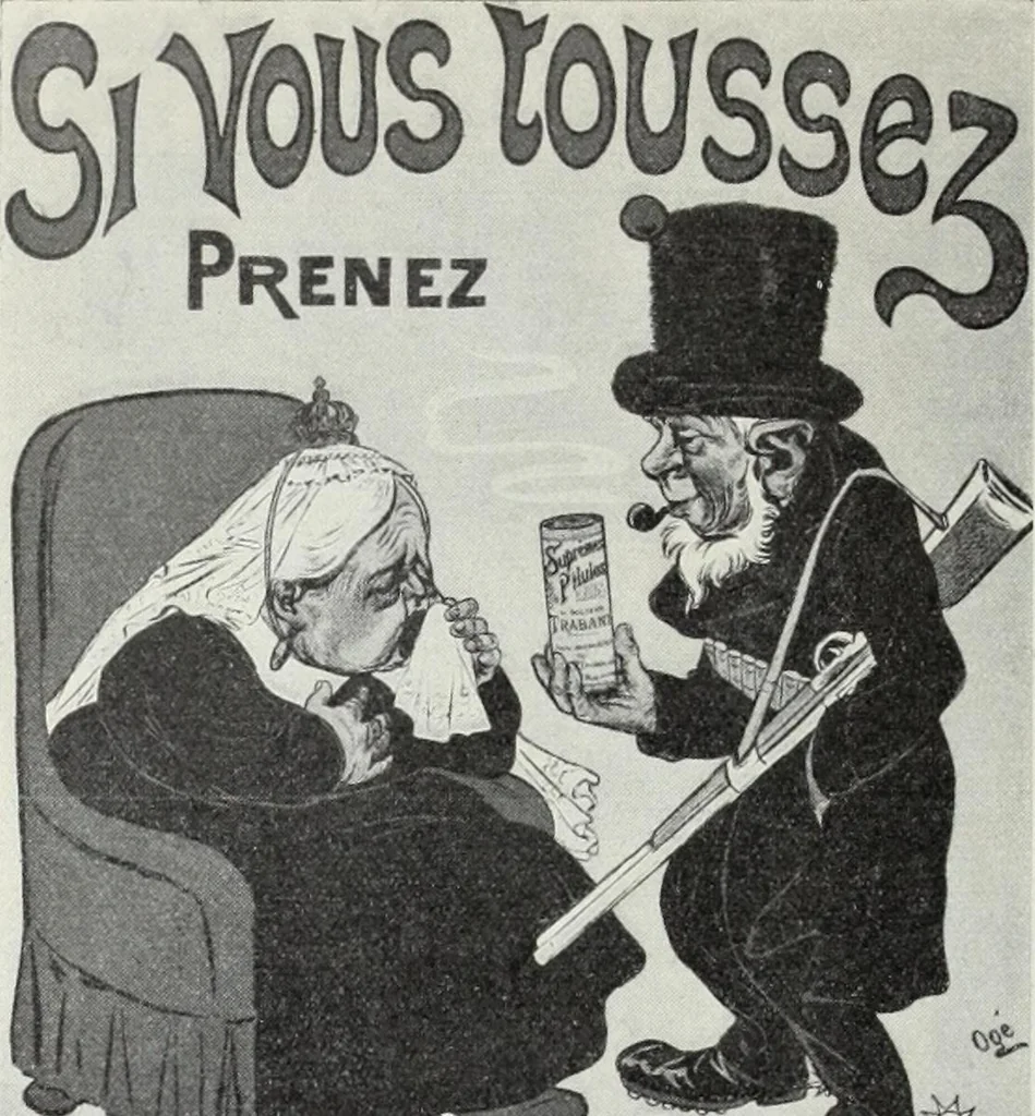 An illustration from Europas Fürsten im Sittenspiegel der Karikatur, mit 468 Textillustrationen und 72 farbigen Kunstblättern nach seltenen und amüsanten Karikaturen, aus allen Ländern und Zeitepochen, 1908, leaf 64