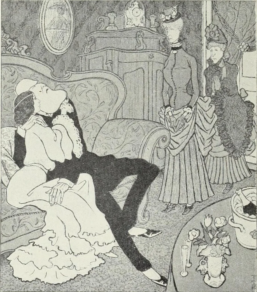 An illustration from Europas Fürsten im Sittenspiegel der Karikatur, mit 468 Textillustrationen und 72 farbigen Kunstblättern nach seltenen und amüsanten Karikaturen, aus allen Ländern und Zeitepochen, 1908, leaf 648