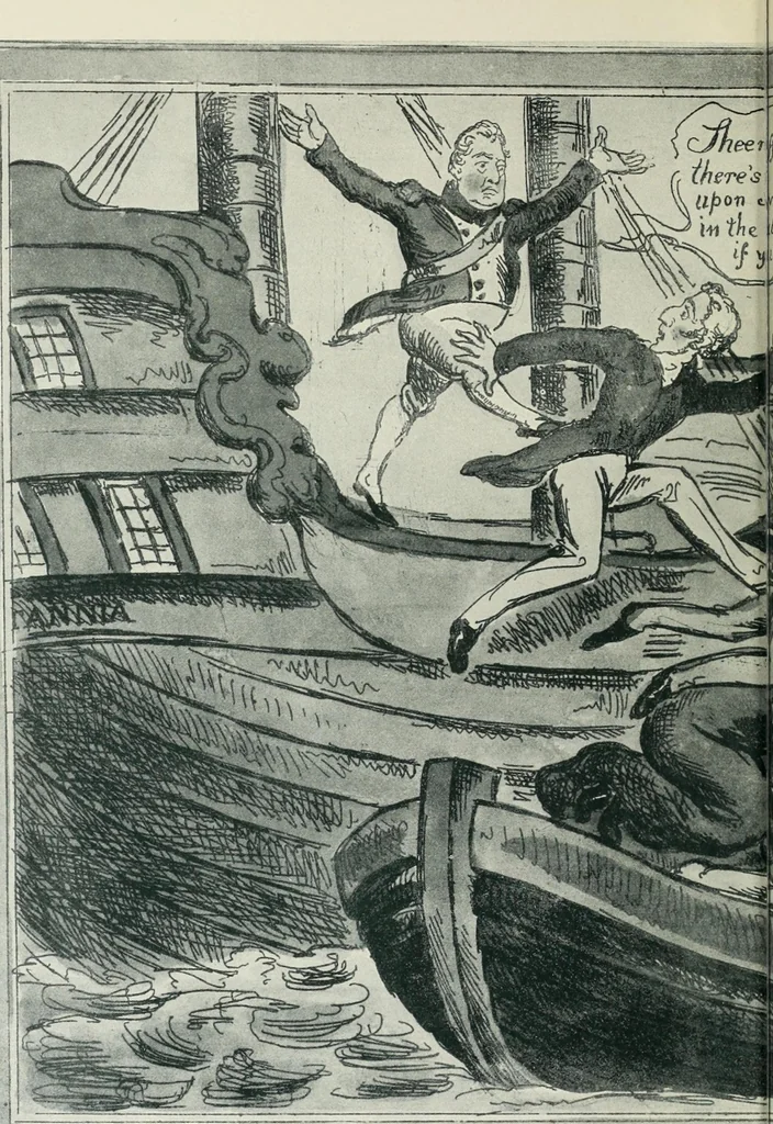 An illustration from Europas Fürsten im Sittenspiegel der Karikatur, mit 468 Textillustrationen und 72 farbigen Kunstblättern nach seltenen und amüsanten Karikaturen, aus allen Ländern und Zeitepochen, 1908, leaf 652