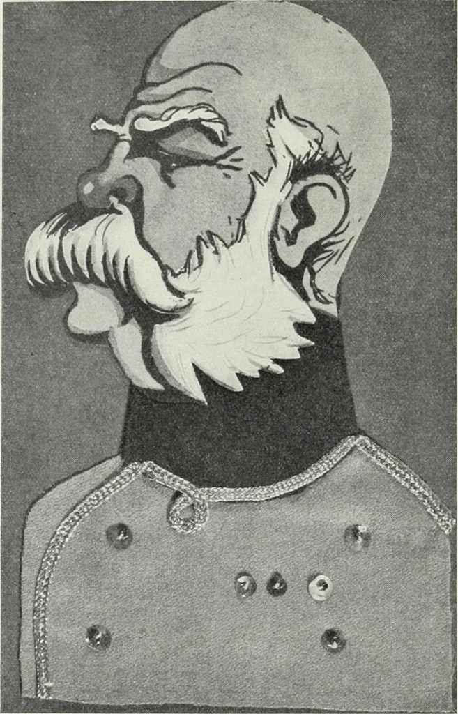 An illustration from Europas Fürsten im Sittenspiegel der Karikatur, mit 468 Textillustrationen und 72 farbigen Kunstblättern nach seltenen und amüsanten Karikaturen, aus allen Ländern und Zeitepochen, 1908, leaf 88